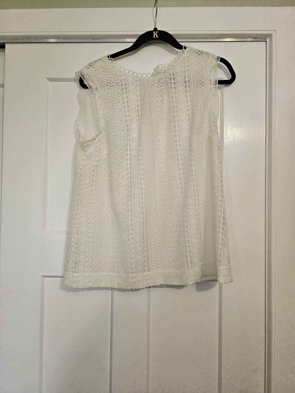 J. Crew Cream Lace Sleeveless Blouse